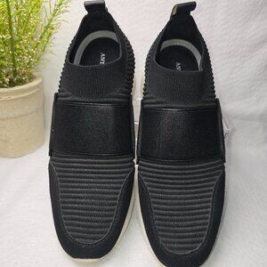ANTONIO MELANI WOMENS SLIP ON KNIT SNEAKERS BLACK SIZE 8.5 EUC